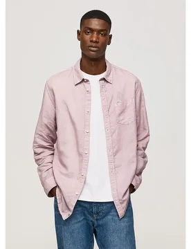 Chemise à Manches Longues Parker Bleach Pink S - Pepe jeans - FashionsVida
