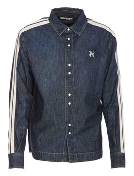 Giacca sportiva in denim con monogramma