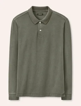 Langarmpolo aus weicher Baumwolle, noch offen: Größenlauf, Farbe Grün, 58/60, weicher Baumwolljersey lebendiger Farbeffekt Herren - Walbusch - FashionsVida