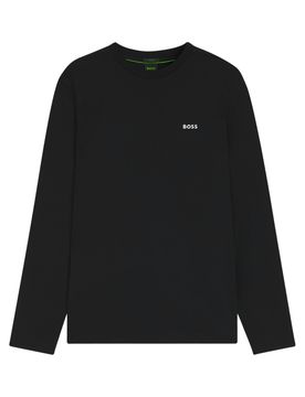 Green Langarmshirt mit Kontrast-Logo Schwarz XL