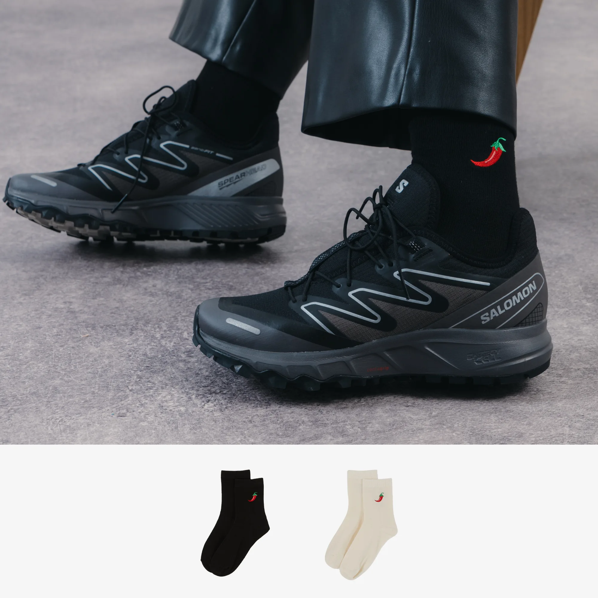Mid Crew Chilli 2pk noir/beige 35/38 - COURIR - FashionsVida