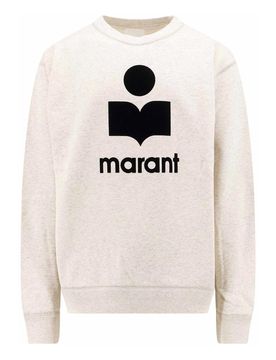 Felpa in cotone con logo floccato