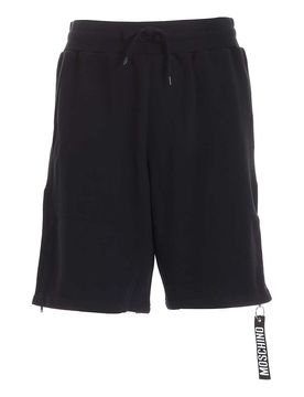 Moschino Bermuda neri con zip