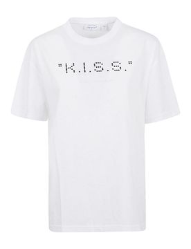 Maglietta Kiss Quote Reg Bianca - Nera