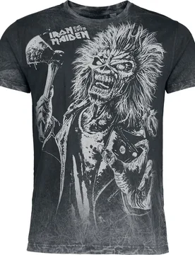 T-Shirt - Eddie - S bis 4XL - für Männer - Größe S - grau - EMP exklusives Merchandise! - Männer - male - Iron Maiden - FashionsVida
