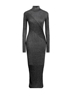 Vestido midi Mujer Negro XS,XXS Mujer