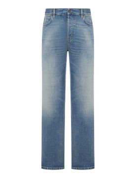 Jeans a gamba dritta in denim di cotone