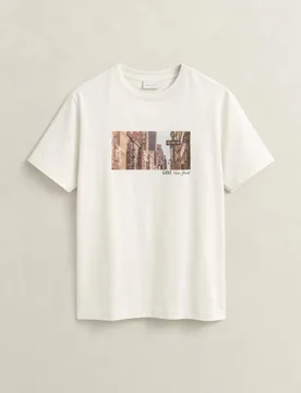 Camiseta de hombre de manga corta con estampado - Gant - FashionsVida