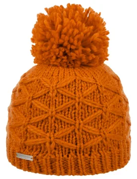 Annelie Pompom Hat by - orange - Female - Size: One Size - Seeberger - FashionsVida