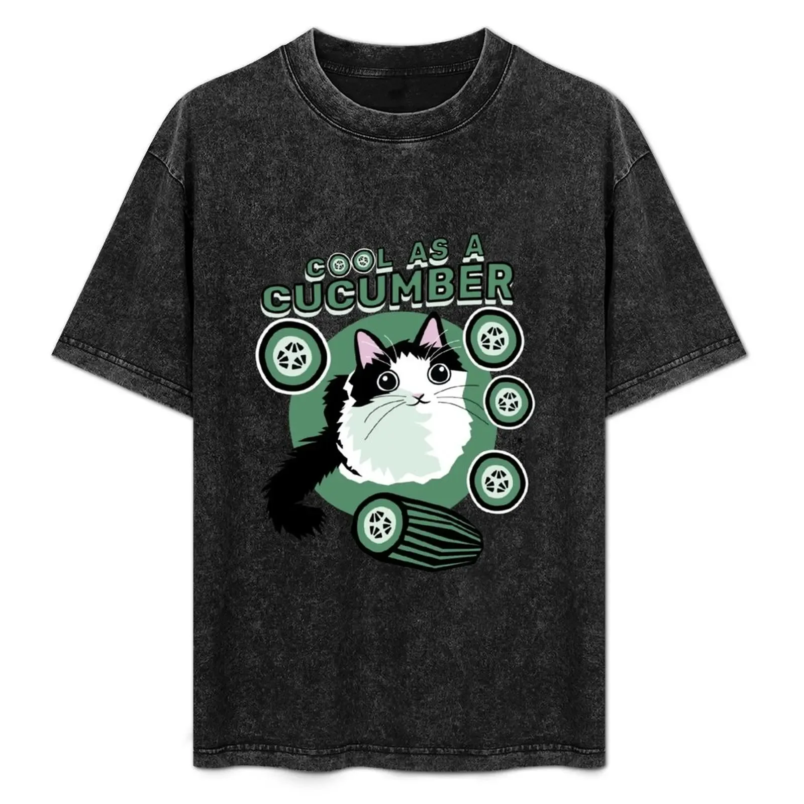Cool As A Cucumber Tuxedo Cat T-Shirt - Aliexpress - FashionsVida