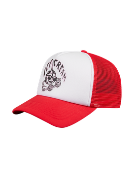 Cherry Trucker Cap - White/Red