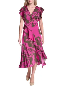 DKNY - Vestido midi floral - DKNY - FashionsVida