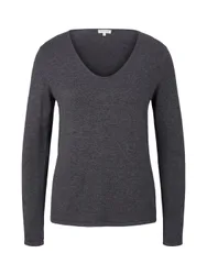 XXL sweater basic v-neck female