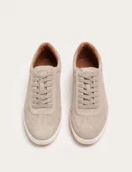 Suede Lace Up Trainers Stone male