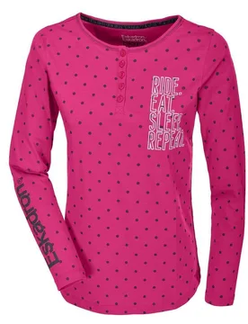 Damen Shirt DANA Longsleeve, fuchsia-dots XS - Eskadron - FashionsVida