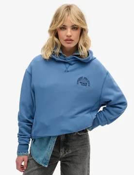 Superdry Damen Athletic Essentials Hoodie Blau - Größe: 36 - 64.99 - FashionsVida
