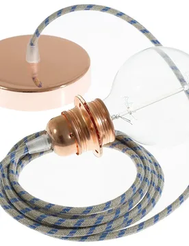 Cables Lampe Suspendue Pendel Pour Abat-jour Rd55 Stripes Diy 1 M Steward Blue / Copper One Size - Creative - FashionsVida