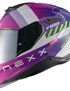 Casco Moto Integrale Y.100R Fade Biacno Viola taglia L - Nexx - FashionsVida