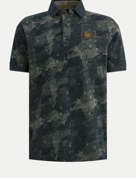 Poloshirt aus Piqué mit Allover-Print Grau XXL