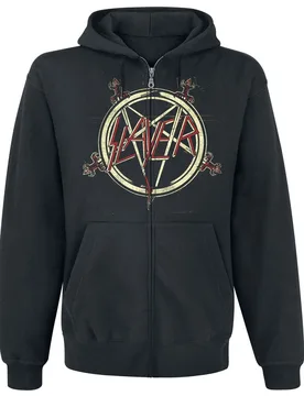 Kapuzenjacke - Haunting - S bis M - für Männer - Größe S - schwarz - Lizenziertes Merchandise! - Männer - male - Slayer - FashionsVida