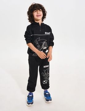 Pantaloni tuta loose jogger con aggiunta di viscosa Sonic the Hedgehog Active - nero