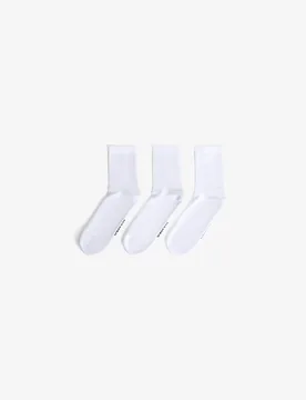 Pack De 3 Paires De Chaussettes Sport M Blanc - Bershka - FashionsVida