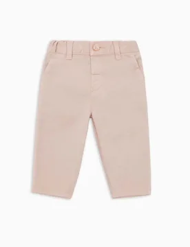 Pantalone chino color sabbia Junior in raso di cotone stretch - Emporio armani - FashionsVida
