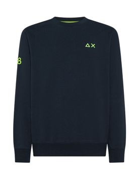 Felpe senza cappuccio uomo - sweatshirt fluo basic - blu