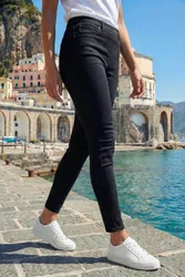 Womens Ultimate Denim Cropped Jegging (29 Inch) - Black - Size 20 Uk