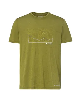 T-shirt de sport Tekoa Wool olive L - VAUDE - FashionsVida