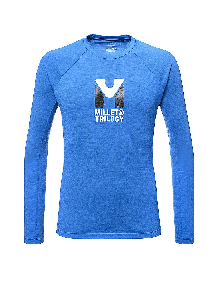 Herren Funktionsshirt Trilogy Wool blau M M - Millet - FashionsVida