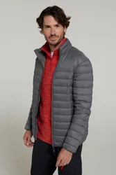 Featherweight Extreme Mens Down Jacket - Grey - Grey - Size: XS