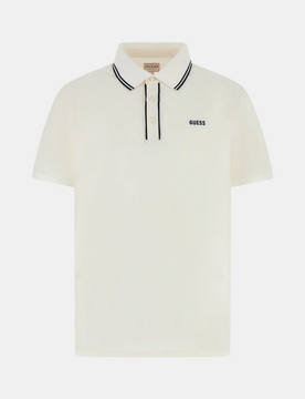 GUESS polo piquet uomo crema