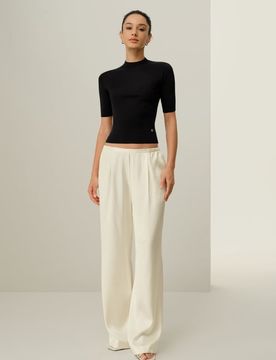 Pantaloni Donna Raso di Seta Charmeuse Double-Face 50