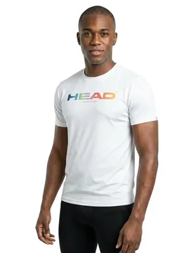 Rainbow Short Sleeve T-shirt White XL - Head Racket - FashionsVida