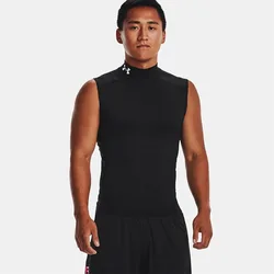 T-shirt Sans Manches Heatgear Armour Comp Mock Black / White XS