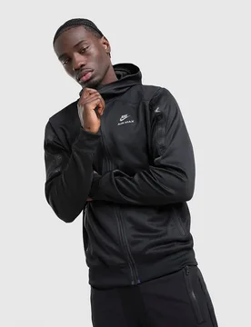 Mens Felpa con Cappuccio Full Zip Air Max Poly - Nero, nero nero Uomo taglia XXL - Nike - FashionsVida