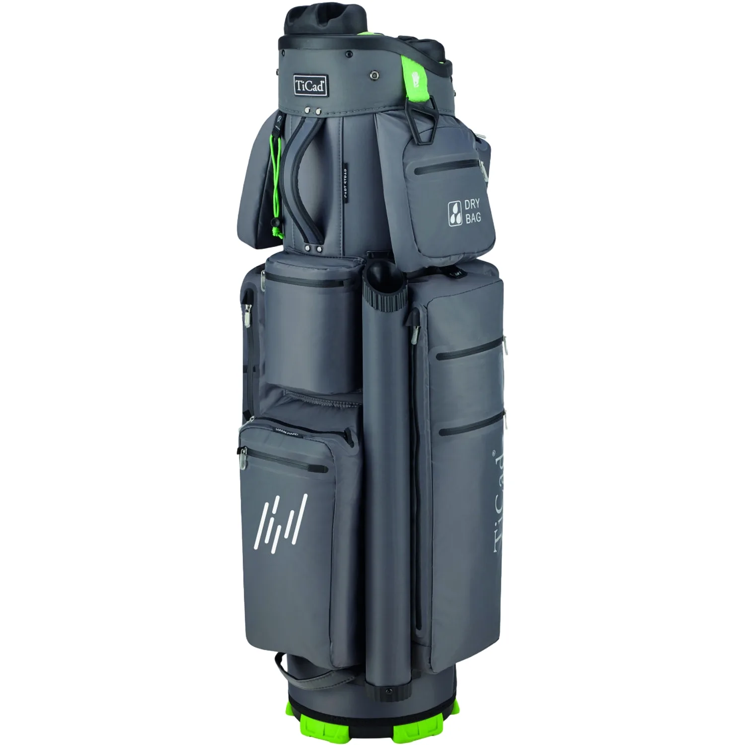 Quiet Organizer 9 Hole Waterproof, anthrazit/lime - TiCad - FashionsVida