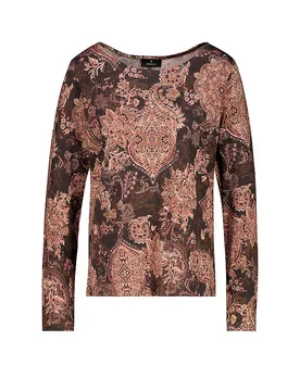Maglia a maniche lunghe marrone 44 - monari - FashionsVida