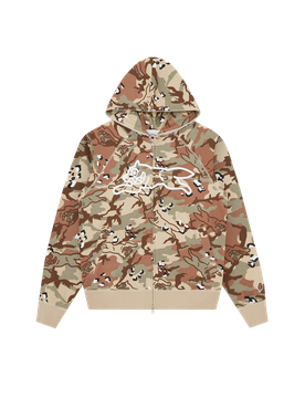 Choc Chip Running Dog Zip Through Hood - Camo