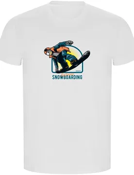 T-shirt à Manches Courtes Extreme Snowboarding Eco White 3XL