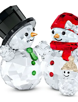 Famiglia Pupazzo di Neve OS - Swarovski - FashionsVida