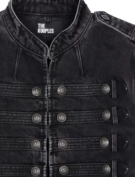 Chaqueta de mujer de denim estilo mao - The Kooples - FashionsVida