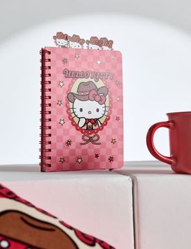 Quaderno con finitura UV lucida Hello Kitty - rosso