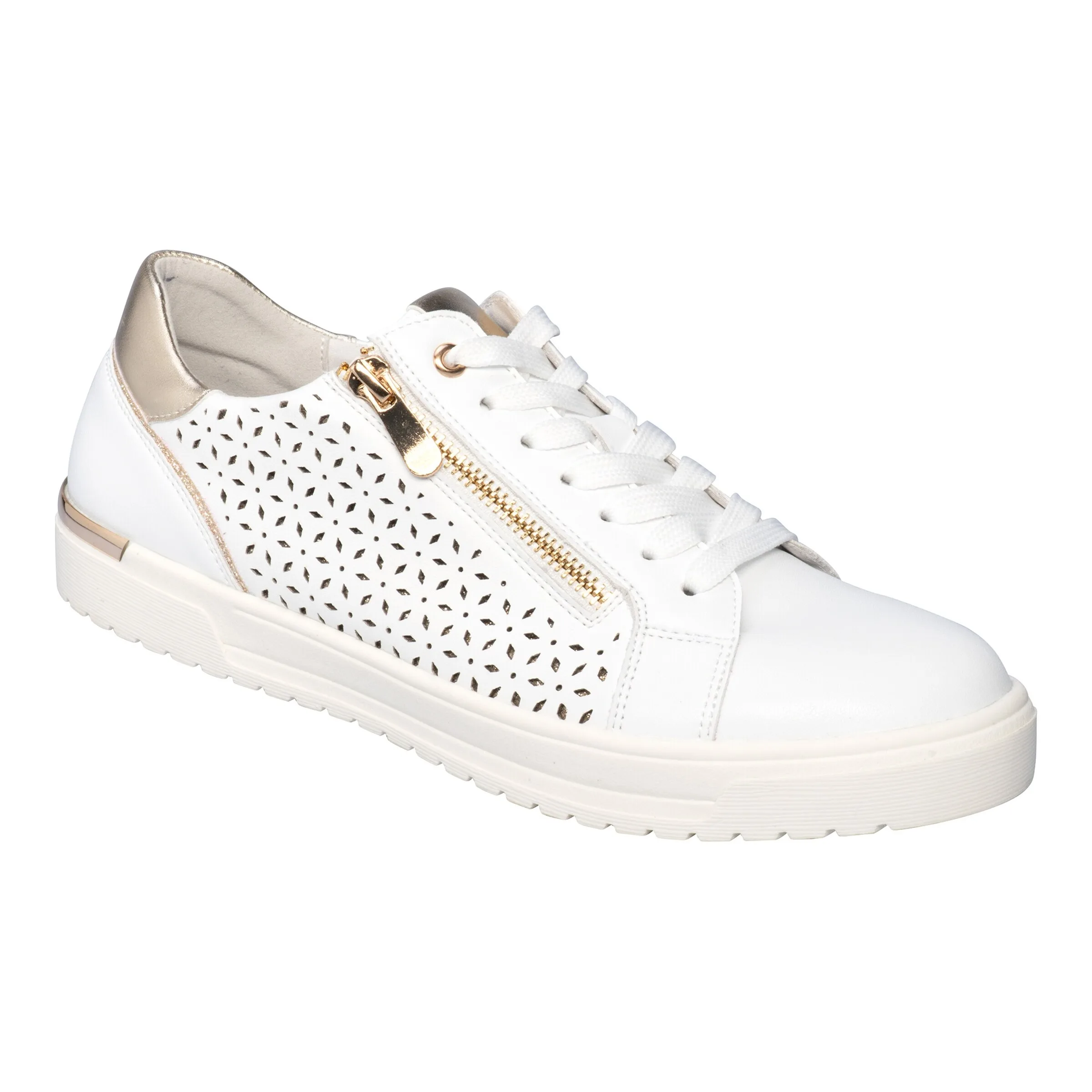 Leder-Komfortsneaker „Lucia“ weiss 38 Damen - wonderwalk - FashionsVida