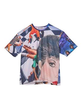T-shirt over con stampa Brigitte