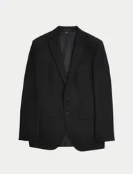 Slim Fit Machine Washable Suit Jacket Black male