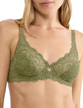 Womens Amourette W High Apex Bra - Green Polyamide - Size 32c - Triumph - FashionsVida