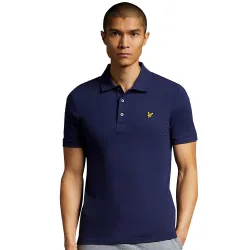 Mens Plain Polo Shirt In Navy Cotton - Size 2xl