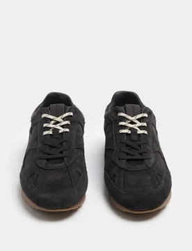 Suede Lace Up Trainers Dark Brown male - Autograph - FashionsVida
